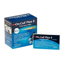 Imagem de TIRAS TESTE GLICOSE SANGUE INDIVIDUAL ON CALL PLUS II AMARELA  C/ 50 UNID   MEDLEVENSOHN